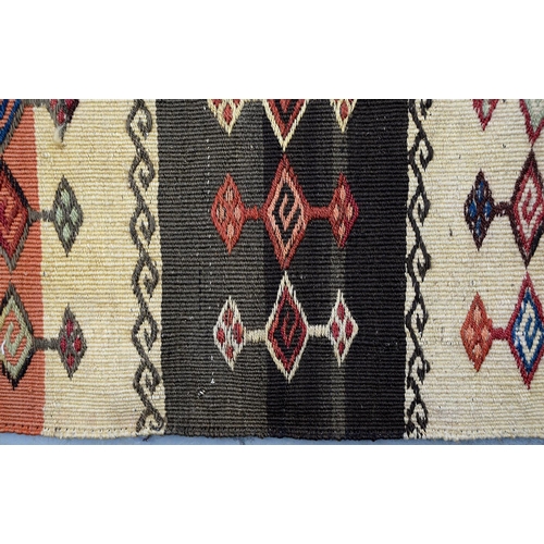 813 - A pair of tribal Kurdish Bakhtiari flatweave rugs, 102 x 64cm