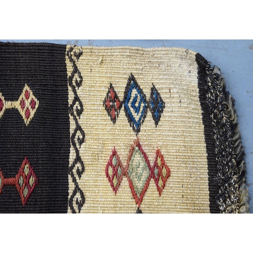 813 - A pair of tribal Kurdish Bakhtiari flatweave rugs, 102 x 64cm