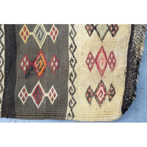 813 - A pair of tribal Kurdish Bakhtiari flatweave rugs, 102 x 64cm