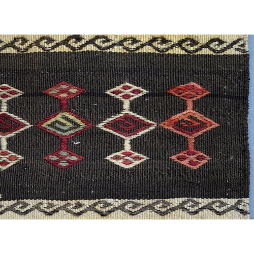 813 - A pair of tribal Kurdish Bakhtiari flatweave rugs, 102 x 64cm