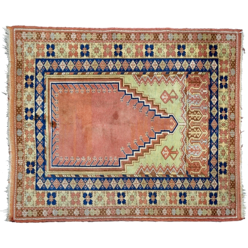 819 - A Turkish Ladik prayer rug, 140 x 122cm