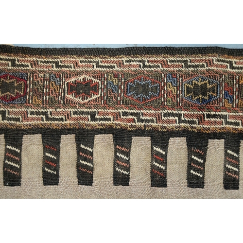 822 - A Quchan Kurdish kilim rug, 193 x 98cm