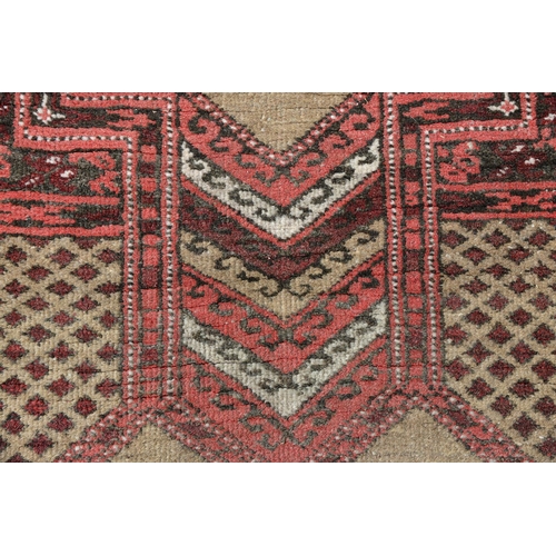 828 - A Kurdish rug, 206cm x 122cm, an Afghan rug, 144cm x 100cm and an Afghan prayer rug, 115cm x 76cm (3... 