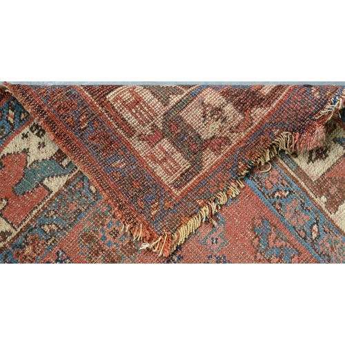 828 - A Kurdish rug, 206cm x 122cm, an Afghan rug, 144cm x 100cm and an Afghan prayer rug, 115cm x 76cm (3... 