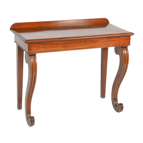 837 - A Victorian mahogany serving table, on four legs, 19cm h; 53 x 114cm