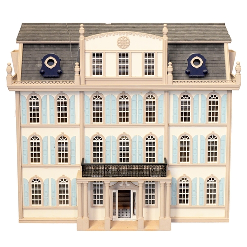 976 - A modern Victorian mansion dolls house, with swing open front and roof, 111 x 120cm