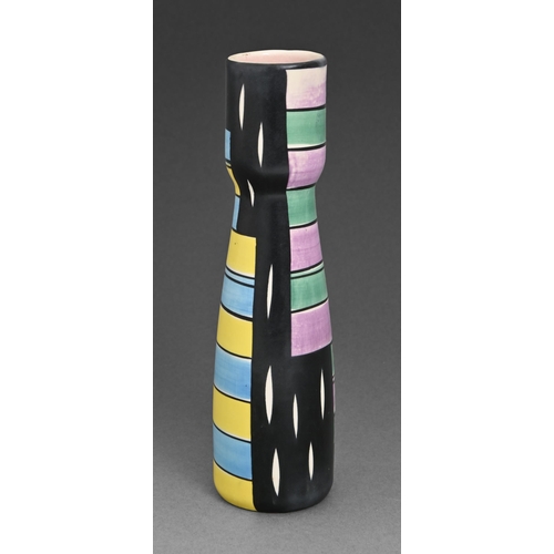 98 - A Venezia earthenware Schramberg polychrome vase, c.1950, 20cm h, printed mark