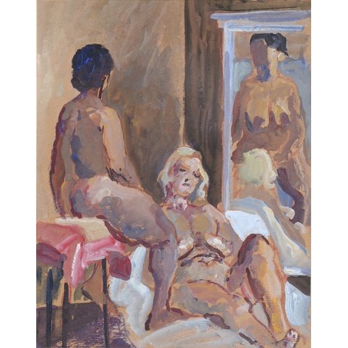 690 - Fyffe William George Christie (1918-1979) - Life Study with Mirror, gouache, 22cm x 17.5cm... 