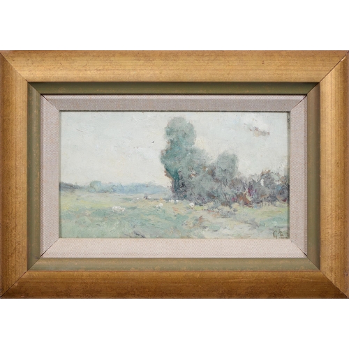 694 - George Gardy (1949-) - Coastal Landscape, signed, oil on board, 18cm x 26cm, English School - Landsc... 