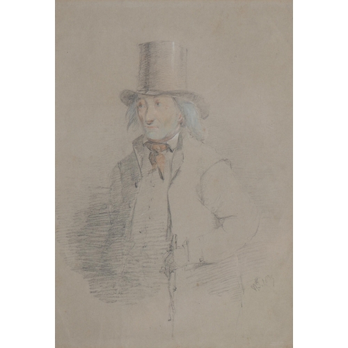 700 - William Tasker (1808-1852) - Portrait of a Man, signed with initials and dated 1835, pencil and colo... 