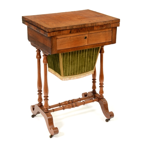 994 - A Victorian walnut stool, on cabriole legs, bearing the old handwritten label 