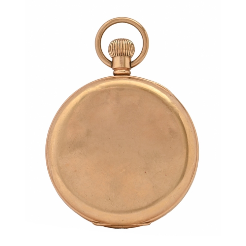 118 - A Waltham 9ct gold keyless lever watch, calibre 16S movement No. 31540610, in plain case, gold cuvet... 