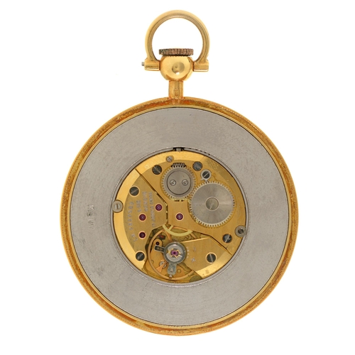 127 - A Chopard 18ct gold keyless lever watch, textured dial and case back, 42mm diam, 45g... 