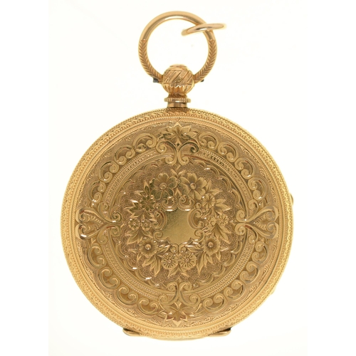 135 - An 18ct gold lever lady’s watch, E A Thorneloe, Coventry, no. 1882, with three-quarter plate m... 