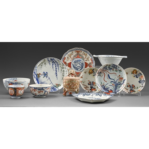 387 - Miscellaneous Japanese and Northern European ceramics, 18th and 19th c, to include a Northern Europe... 