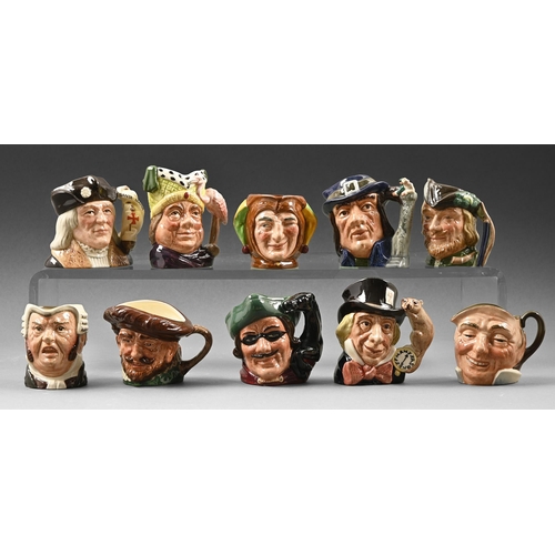 392 - Ten Royal Doulton character jugs, to include Robin Hood, Gulliver, Mad Hatter and Christopher Columb... 