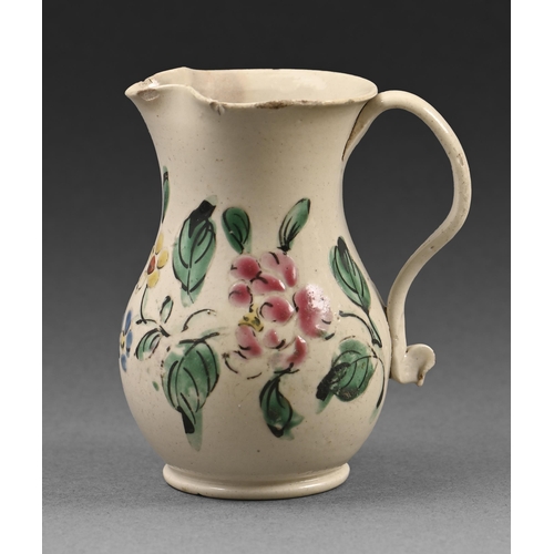 441 - A Staffordshire saltglaze and white stoneware cream jug, c.1760, 8cm h