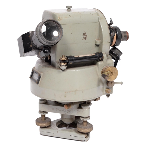 693 - Scientific Instrument. A light grey painted meteorological balloon theodolite, mid-late 20th c, mark... 