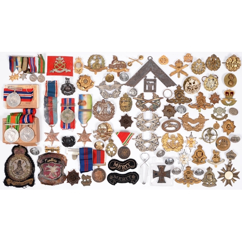 698 - Militaria. Various World War II and other campaign medals including miniatures, British Army and oth... 