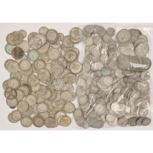 701 - Miscellaneous British silver coins, 1920-46,  107ozs... 