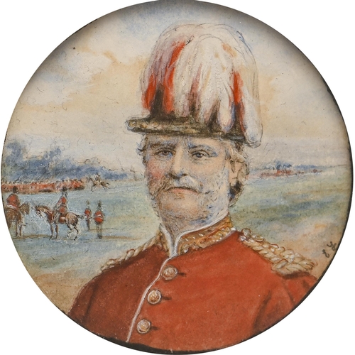 763 - English School, late 19th century - Portrait Miniature of a General Officer of the British Army, in ... 