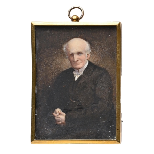 768 - Mary Cicely Pocock, née Kempe (fl. c1900) - Portrait Miniature of the Revd. John Edward Kempe (1810-... 