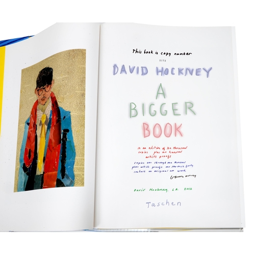 784 - Art. David Hockney OM CH RA (b. 1937), A Bigger Book, the limitation leaf signed in black by the art... 