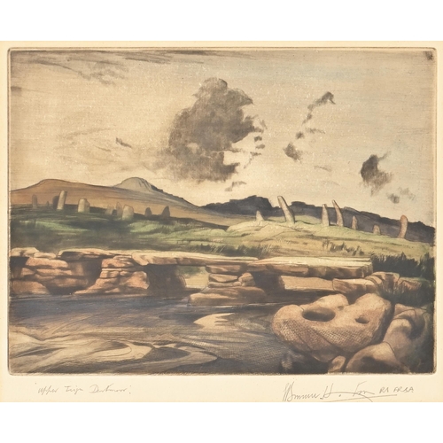 785 - Edward Bouverie Hoyton RS, FRSA (1900–1988) - The Upper Teign, Dartmoor, signed and titled in pencil... 