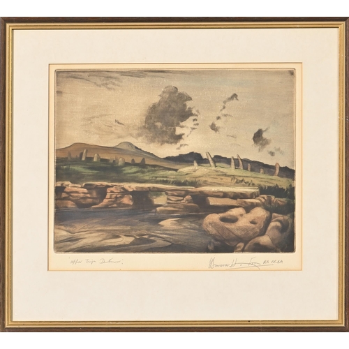 785 - Edward Bouverie Hoyton RS, FRSA (1900–1988) - The Upper Teign, Dartmoor, signed and titled in pencil... 