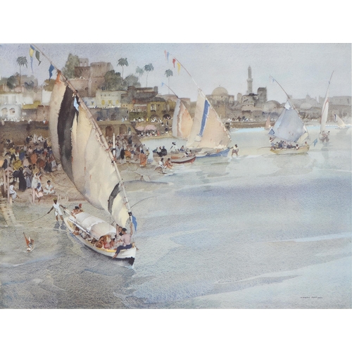 798 - Sir William Russell Flint RA, PRWS, RSW (1880-1969) - Holiday After Ramadan Cairo, printed in colour... 