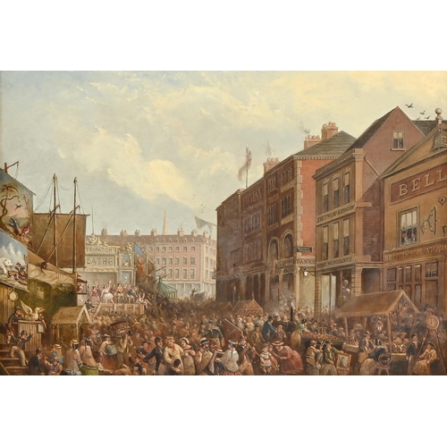 799 - Thomas Cooper Moore (1827-1901) - Nottingham Goose Fair, October 1870, signed and dated (T C MOORE 1... 