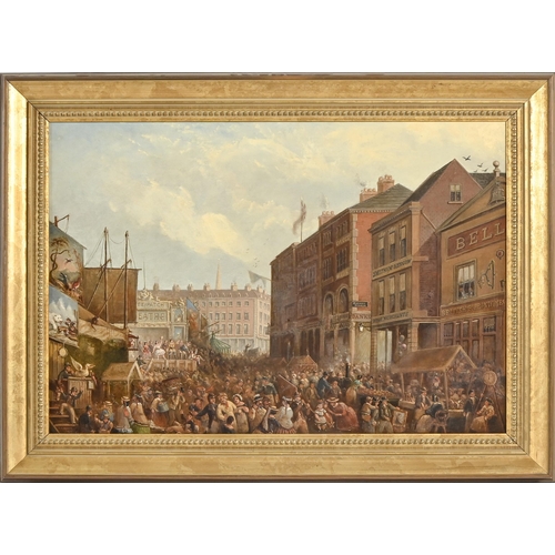 799 - Thomas Cooper Moore (1827-1901) - Nottingham Goose Fair, October 1870, signed and dated (T C MOORE 1... 