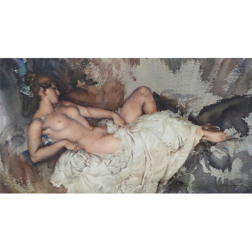 799A - Sir William Russell Flint RA, PRWS, RSW (1880-1969) - Reclining Nude I, printed in colour, signed by... 