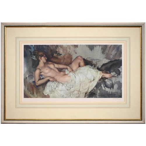 799A - Sir William Russell Flint RA, PRWS, RSW (1880-1969) - Reclining Nude I, printed in colour, signed by... 