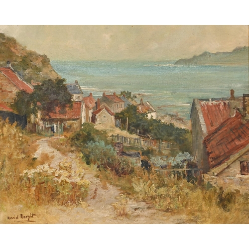 801 - Harold Knight RA (1874-1961) - Runswick Bay signed, oil on board, 41.5 x 51.5cm