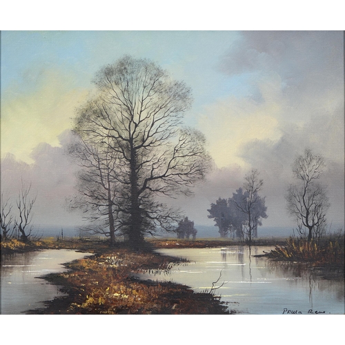 808 - Paula Reeves, 20th century - Landscape, signed, oil on canvas, 50 x 61cm