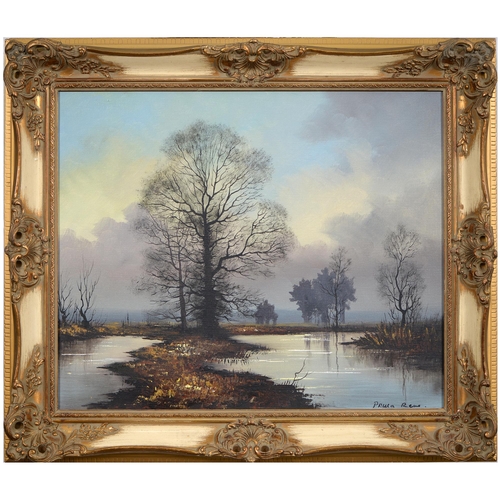 808 - Paula Reeves, 20th century - Landscape, signed, oil on canvas, 50 x 61cm