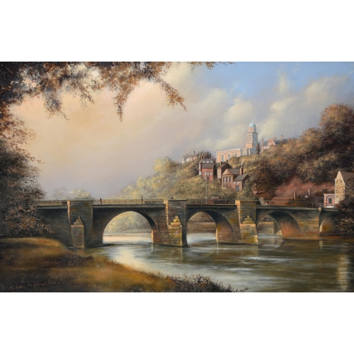 810 - Michael Beddows (1931-2005) - Bridgnorth, signed and dated 1987, oil on canvas, 39 x 59cm... 