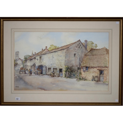 821 - Eugene Richard Sturgeon (1920-1999)- The Old Forge, signed, watercolour, 45.5 x 73.5cm... 