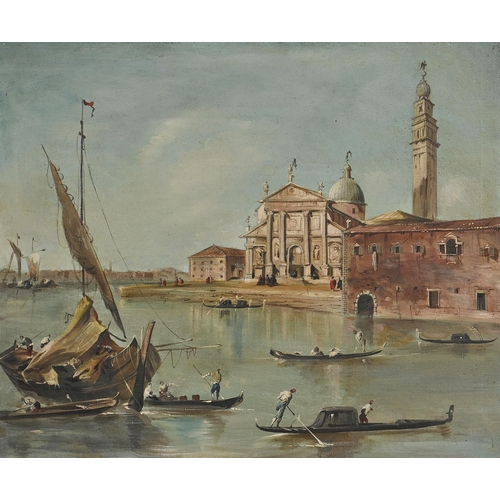 826 - Manner of Giacomo Guardi - Venice, oil on canvas, 49 x 59cm