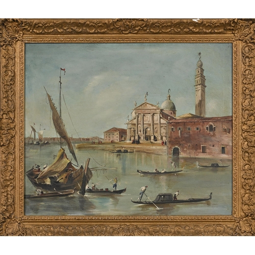 826 - Manner of Giacomo Guardi - Venice, oil on canvas, 49 x 59cm