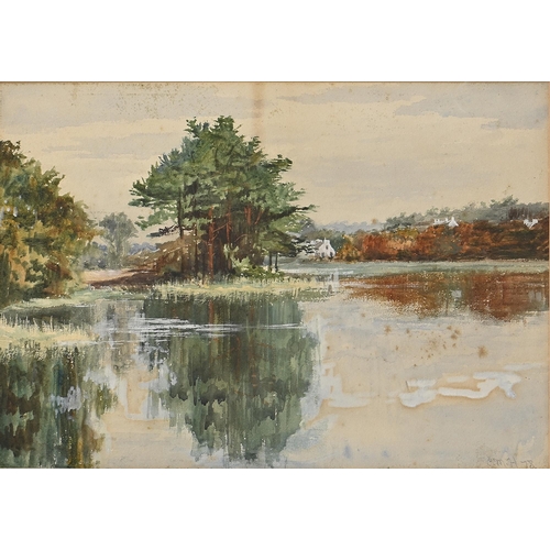 840 - Charles Martin Hardie (1858–1916) - Landscape, monogrammed and dated 78, watercolour, 24.5 x 34.5cm,... 