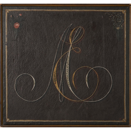 841 - French School, 19th century - Lovers' Initials and Flowers, oil on canvas, 69 x 74cm... 