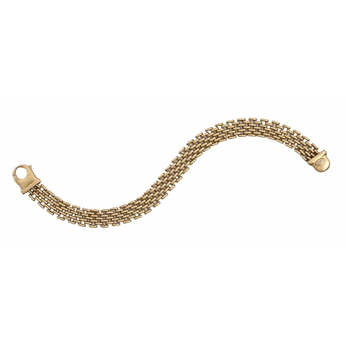 85 - An 18ct gold bracelet, 20cm l, import marked, marks rubbed, 24g