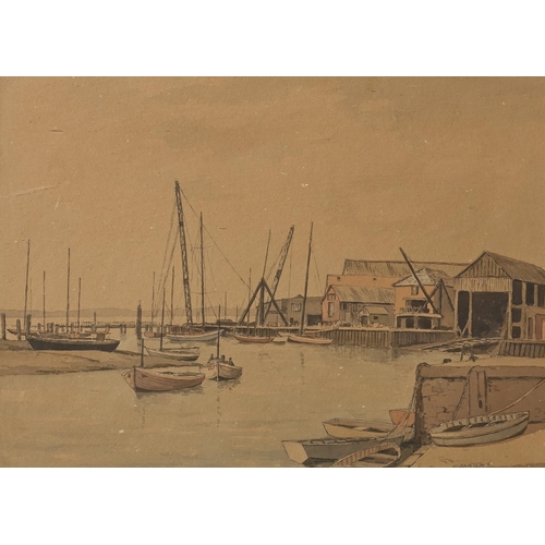 854 - J. Carter, 20th c - Lymington; Keyhaven, Hampshire, a pair, signed and titled, further attributed an... 