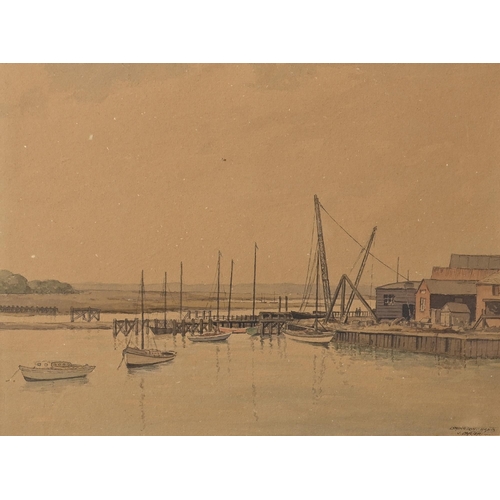 854 - J. Carter, 20th c - Lymington; Keyhaven, Hampshire, a pair, signed and titled, further attributed an... 