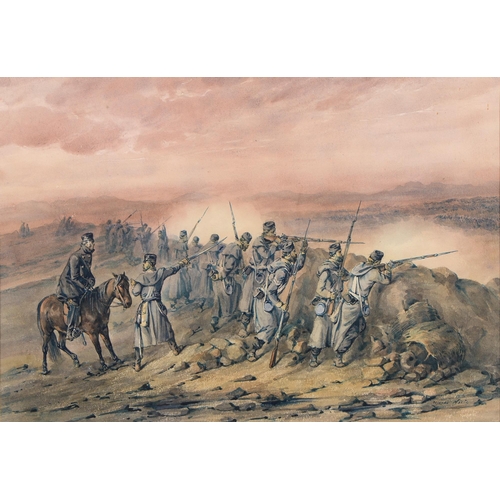 109 - Orlando Norie (1832-1901) - The Morning of the Battle of Inkermann Genl Codrington at the Outposts o... 