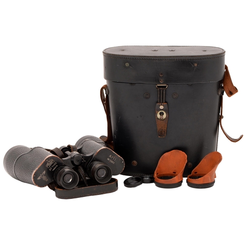 120 - Militaria. Germany Third Reich, Kriegsmarine Coastal Artillery Zeiss binoculars, D.F.7x50, No 196907... 