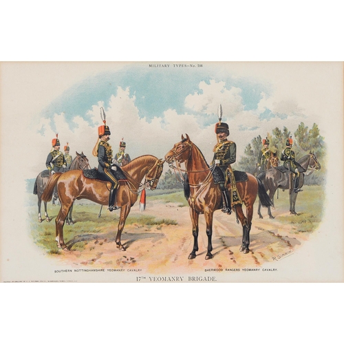 139 - F E Wallis (Fl. late 19th c) - Uniforms of the Nottingham Volunteers 1798 to 1893, signed and dated ... 