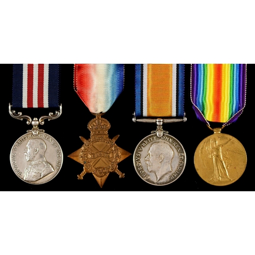 149 - WWI MM group of four, Military Medal, 1914-15 Star, British War Medal and Victory Medal, 78274 L Sjt... 